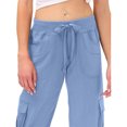 thumbnail image 4 of ChaoHeng Casual Pants Women Plus Size Women's Loose Outdoor Hiking Pants with Multi-Pockets Quick-Dry Travel Trekking Cargo Trousers Elastic Waist,Sky Blue S, 4 of 5