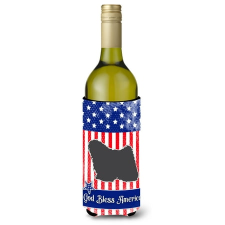 

Carolines Treasures BB3363LITERK USA Patriotic Puli Wine Bottle Beverge Insulator Hugger Wine Bottle multicolor