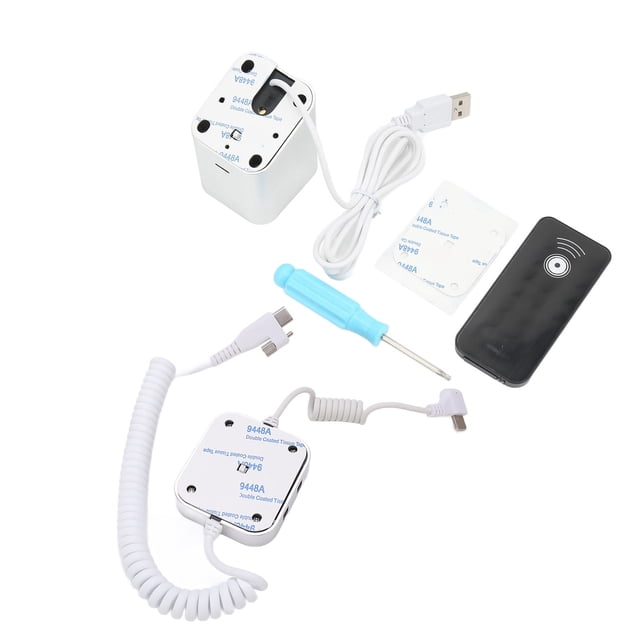 Soporte de exhibición de teléfono celular antirrobo Alarma de seguridad de 95 a 120 dB Carga rápida Control remoto por infrarrojos Desbloqueo para exhibición para puerto IOS
