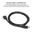 thumbnail image 1 of 753 Cable Micro USB 3.0, 90 Grados USB 3.0 A Macho a Micro B Cable en ángulo con Tornillos para Discos Duros, Cámara Industrial, Teléfono(Negro) Ecomeon no, 1 of 6