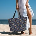 thumbnail image 6 of Xecao Boho Style Sunflowers Design for versatile beach bag for women includes zipper pockets and waterproof material, ideal for vacations and adventures., 6 of 7