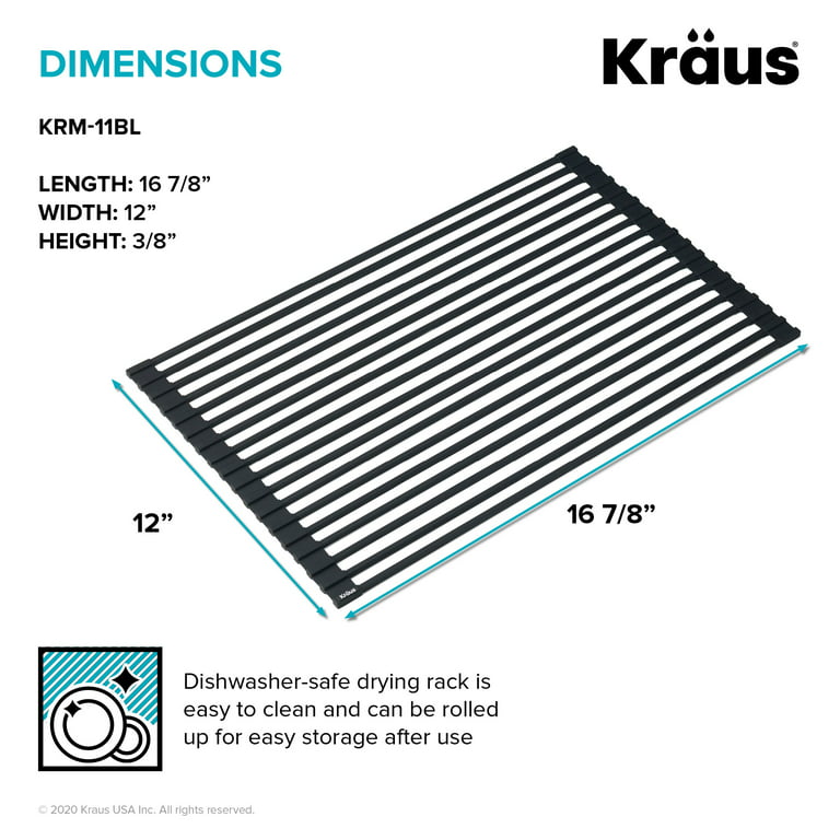 KRAUS Workstation Stainless Steel Kitchen Sink Dish Drying Rack KDR-1 - The  Home Depot