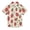 Strawberries and White Flowers, variant on Dailycode Small Short Sleeve Button Down Shirts Sun Moon Face and Swirling Clouds Casual Shirt 3-10 Years