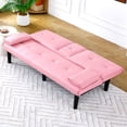 thumbnail image 6 of Euroco 67'' Convertible Sofa Bed with Cup Holder, Modern Sleeper Couch for Living Room, Apartment, or Office, 6 of 9