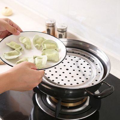 NUOLUX Steamer Pot Cooking Steam Vegetable Kitchen Stainless Dim Sum Pan  Induction Seafood Metal Fish Asian Crab Pasta Steaming