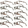 thumbnail image 4 of 10 Pairs Comfortable Men Or Women Round Reading Glasses – Clear Lens Lightweight Readers with Spring Hinges RF02 +2.50, 4 of 4