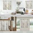 thumbnail image 5 of Curtainking Linen Kitchen Curtains Floral Cafe Curtains 26x45 inch Farmhouse Small Window Curtains for Living Room 2 Panels Gray, 5 of 9
