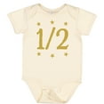 thumbnail image 3 of Inktastic Half Birthday Gold Stars Boys or Girls Baby Bodysuit, 3 of 5