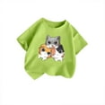 thumbnail image 2 of Byoo Little Girls T-Shirt Cartoon Animal Print Casual Short Sleeve T Shirt Graphic Tee, 2 of 3