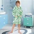 thumbnail image 5 of FORMRS Niños Bathrobe Unisex Hooded Robe Soft Plush Pajamas Sleepwear, Size 4-6T, Cactus Pattern, 5 of 7