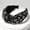 Denim Grommet, variant on Kukuzhu Black Faux Leather Braided Headband with Silver Grommets for Women | Edgy Punk Y2K Hair Accessory | Gothic Grunge Style for Daily & Party Wear