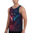 thumbnail image 2 of KLL Cool Wolf Head Print Men's Muscle Gym Workout Stringer Tank Tops Bodybuilding Fitness T-Shirts Tank Tops Men-Medium, 2 of 7