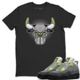 thumbnail image 2 of Bull Head Black T-Shirt Jordan 4 95 Neon Sneaker Outfit - AJ4 Matching Top (Black / 5X-Large), 2 of 4
