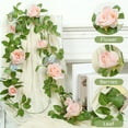 thumbnail image 5 of Clearance Under $5 Boovnll 6.5FT Flower Garland, Artificial Roses Garland Wreath Vines Green Spring Garland for Home, Farm, Fireplace, Table, Wall, Wedding Arch, Party Decor, Garland, 5 of 6