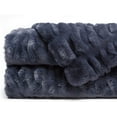 thumbnail image 3 of ZXNYH Ruched Faux Fur Throw Blanket - Luxurious, Soft Reversible Mink Blanket - 50" x 65” - Beige, 3 of 7