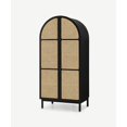 thumbnail image 3 of Luxury Handicrafts Wardrobe Armoires, 34.65 x 22.83 x 74.02, Rattan Wood Black, 3 of 5