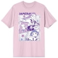 thumbnail image 5 of KPop Demon Hunters Rumi Mira & Zoey Panel Art Adult Cradle Pink Crew Neck Short Sleeve T-shirt-XL, 5 of 7