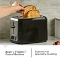 thumbnail image 6 of BLACK+DECKER Black Stainless Steel 2‑Slice Toaster, Extra‑Wide Slots with Bagel Mode, 7 Adjustable Shade Controls, High‑Lift Lever & Drop‑Down Crumb Tray, 6 of 15