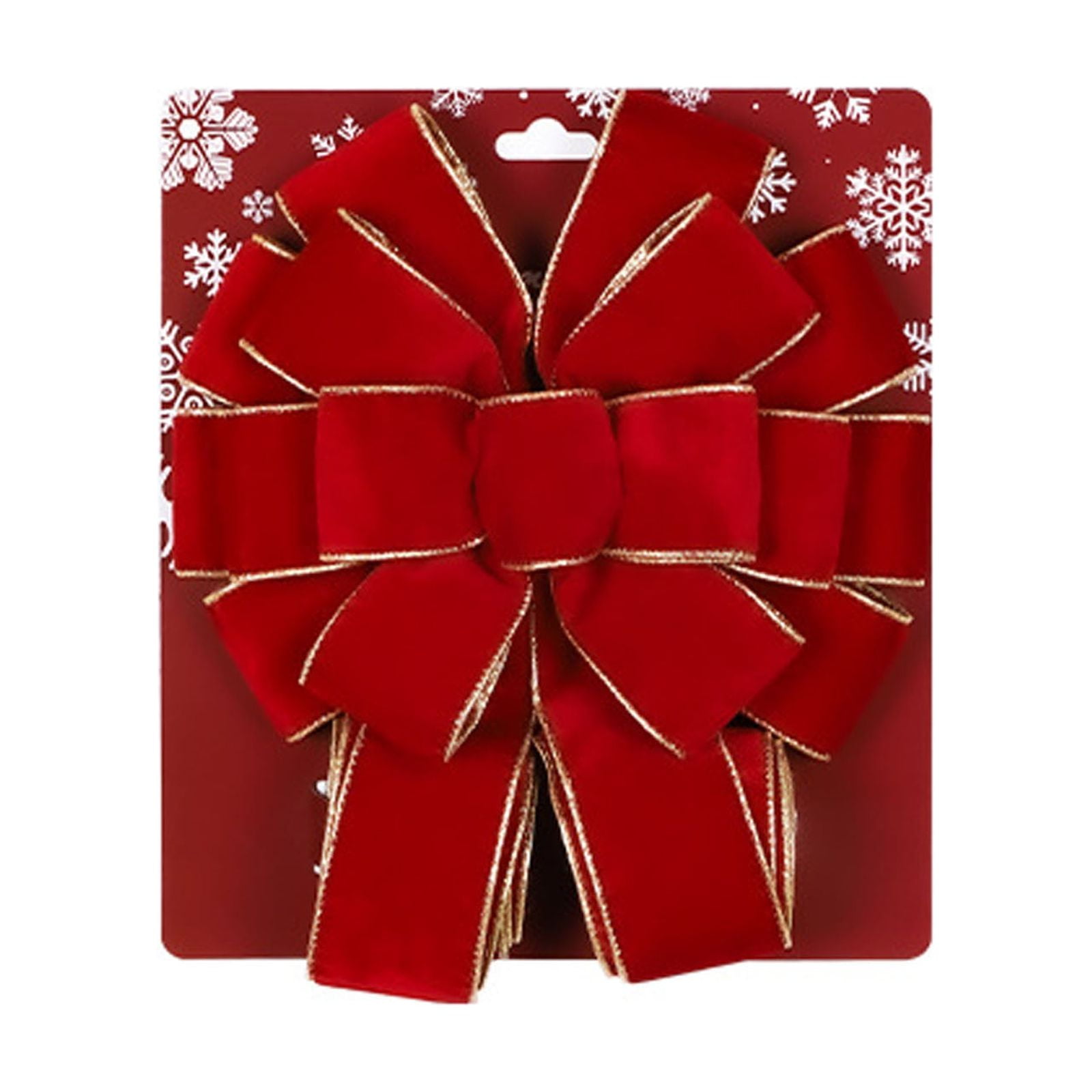 RuiJiao 2.5in Red Velvet Wired Christmas Wired Ribbon with Gold Backside, Red and Gold Christmas Ribbon for Tree Decorations, Wreaths, Crafts, Home Decor, Gift Wrapping