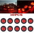 12V Car Truck Trailer Mini Red Round Led Button Side Marker Lights