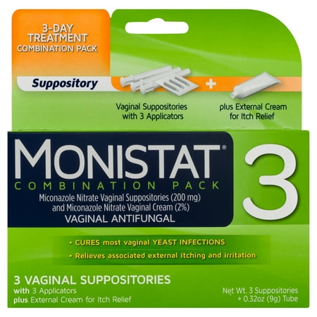 Monistat 3-Day Yeast Infection Treatment, Suppositories ...