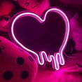 thumbnail image 4 of Heart Neon Sign Light Melt Heart Neon Light Mirror Sign LED Pink Heart Neon Sign Light for Bedrooms Girls Rooms Parties Studios Beauty Salon Decor Birthday Gifts, 4 of 6