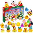 thumbnail image 1 of 2uds. Calendario 24 rejilla caja decorativa impermeable pato de goma para regalos de fiesta de Navidad, 1 of 9