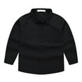 thumbnail image 2 of Toddler Pullover Sweater Girl Toddler Shirt Jackets Solid Color Long Sleeve Lapel Button Jackets Kids Boys Girls Fall Tops Baby Long Sleeve Shirts Black 5-6T, 2 of 9