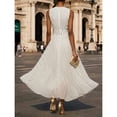 thumbnail image 2 of 2026 Elegant Polka Dot Sleeveless Maxi Dress for Women, Waist Cinch Flowy A-Line Dress, Summer Casual & Party Wear, 2 of 2
