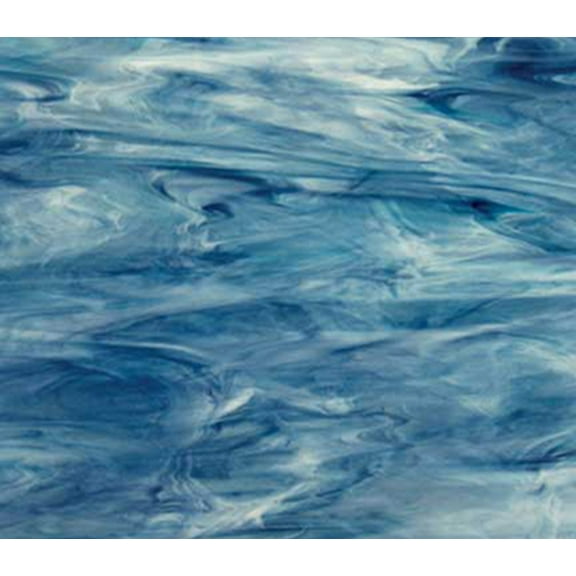 OCEANSIDE STAINED/FUSING GLASS SHEETS - BLUE YONDER FUSIBLE (Small 8" x 12")