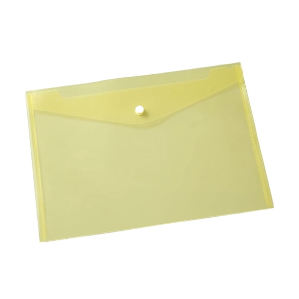 Moyic 10 soportes para documentos transparentes con estilo para almacenamiento portátil, organizador impermeable para documentos Carpetas de archivos amarillo transparente 18 A4