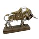 thumbnail image 4 of Decoración de escritorio de escultura de la estatua de los toro 17x5x10.9cm Símbolo de fuerza y ​​prosperidad livianos para estantes, porche, Plateado, 4 of 8