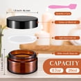 thumbnail image 2 of Frascos cosméticos de vidrio Honeydak, paquete de 24 unidades, 20 ml, color ámbar con tapas, 2 of 7