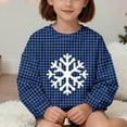 thumbnail image 5 of Lorytime Kids Sweatshirt for Christmas Unisex Snowflakes Shirt Crew Neck Long Sleeve Pullover Soft Tops Blue 2 Years, 5 of 7