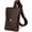 Brown Leather Mobile Sling Bag, variant on Mobile Sling - Phone Pouch Crossbody with Adjustable Strap, Snap Closure