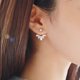 thumbnail image 3 of Pendientes con forma de flor para mujer, aretes con forma de flor, a la moda, regalos, 3 of 3