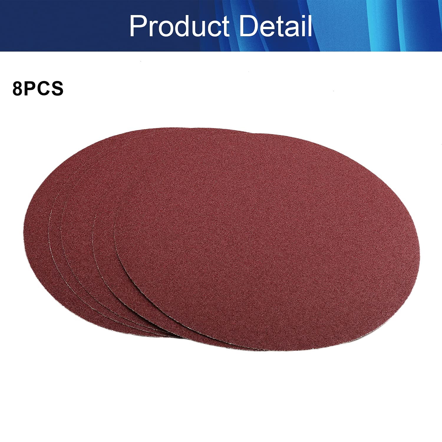 XiHAMA 12-inch PSA Sanding Discs 60 Grits NO-Hole Self Stick Adhesive Back Aluminum Oxide Sanding Discs for Orbital Sander