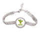 thumbnail image 1 of Planta de cactus suculentas maceta Verde Pulsera de tobillera de cadena de tenis, joyería de diamantes, 1 of 3
