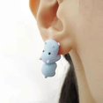 thumbnail image 3 of 1 Pair Cute Animal Bite Earring 3d Clay Animal Ornament Earrings Dinosaur Earring, 3 of 4