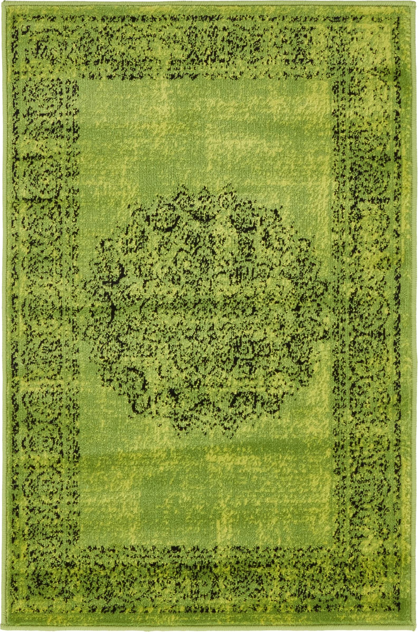 Unique Loom Indoor Rectangular Distressed Contemporary Area Rugs Sage