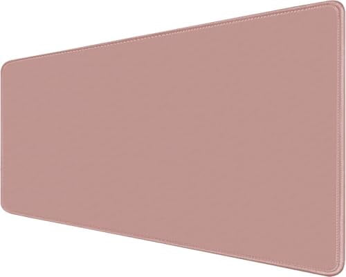 Large Mouse Pad, XXL Extended Computer Keyboard Mouse Mat with Stitched Edges, 31.5" x 15.7" Non-Slip Waterproof Rubber Base Office Big Long Gaming Mousepad for Work, Game, Office, Home, Pink