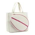 thumbnail image 1 of Lipstore Tennis Tote Bag Fitness Large Detachable Racquet Cover Duffle Bag Racket Bag white, 1 of 8