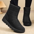 thumbnail image 6 of XIMIN Women’s Winter Boots Waterproof Snow Booties Mid Calf Boots with Zipper Warm Faux Fur Lined Cozy Comfortable Anti-Slip Sole Stylish Outdoor Shoes, 6 of 7
