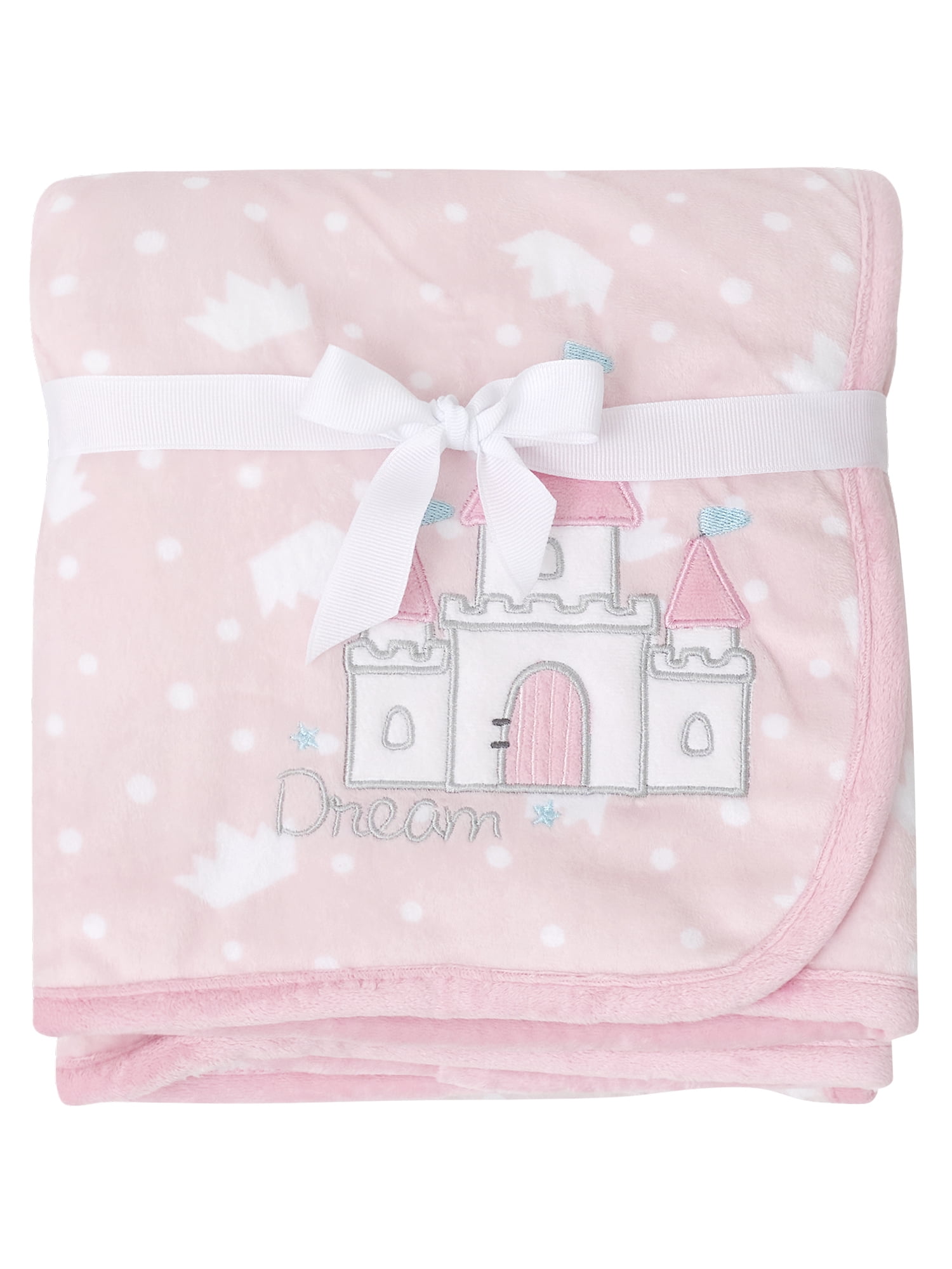 NWT Baby Gear Boutique I LOVE MOMMY Soft Plush Baby Girl's Nursery Blanket Pink 