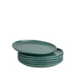 thumbnail image 2 of 10 Strawberry Street Double Line 8.25" Round Stoneware Salad Plate, Set of 6, Emerald Green, 2 of 5