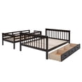 thumbnail image 5 of Bellemave Twin Over Full Bunk Beds with Stairs, Wood Bunk Bed Frame with Storage Drawers and Open Shelves for Teens, Adults, Espresso, 5 of 17