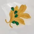 thumbnail image 4 of Mid-Century Vintage Green Stone and Gold Leaf Brooch, 4 of 8