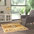 thumbnail image 3 of Emma + Oliver 4x5 Olefin Accent Rug with Southwestern Geometric Arrow Design in Brown, Black, Beige & Ivory and Natural Jute Backing, 3 of 6