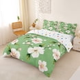 thumbnail image 3 of Erosebridal Dreamy White Flower Queen Duvet Cover Set for Girls, GreenBedding, Polka Dots Reversible, 3pcs 1 Duvet Cover and 2 Pillowcases, No Comforter, 3 of 6