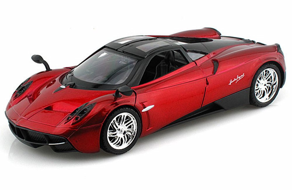 Diecast Car w/LED Display Case - Pagani Huayra, Red - Motormax 79312 - 1/24 Scale Diecast Model Car - image 2 of 3